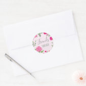 Sticker Rond Friends Forever fleurs et papillons lumineux (Enveloppe)