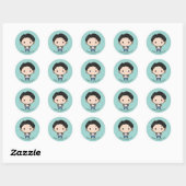 Sticker Rond FRIENDS™| Joey Chibi (Feuille)
