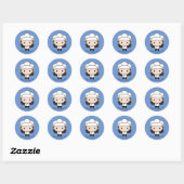 Sticker Rond FRIENDS™| Monica Chibi (Feuille)