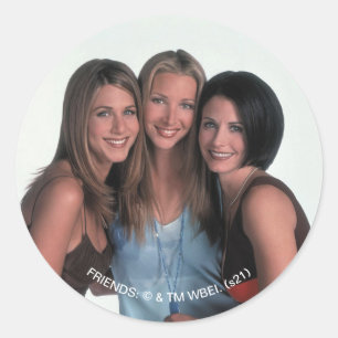 Sticker Rond FRIENDS™ Rachel, Phoebe et Monica