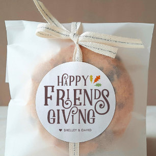 Sticker Rond Friendsgiving Couleur de l'Automne