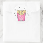 Sticker Rond Fries avant les garçons (Sac)