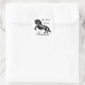 Sticker Rond Friesians, lettre noire (Sac)