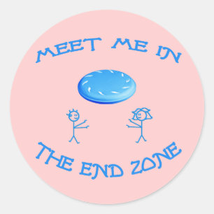 Sticker Rond Frisbee de zone d'en-but