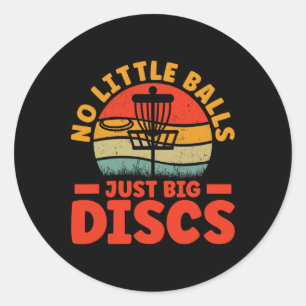 Sticker Rond Frisbee Pas Petit Juste Gros Disques Rétro Disc Go
