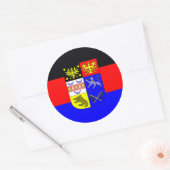 Sticker Rond Frisia est, drapeau (Enveloppe)
