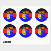 Sticker Rond Frisia est, drapeau (Feuille)
