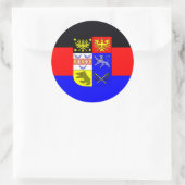 Sticker Rond Frisia est, drapeau (Sac)