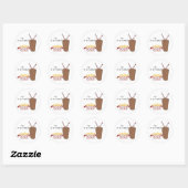 Sticker Rond Frites et un milkshake (Feuille)