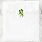 Sticker Rond Frog à Biceps entraînement avec Dumbbells (Sac)