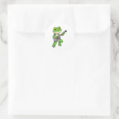 Sticker Rond Frog à Musique avec Guitare (Sac)