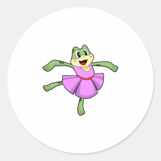 Sticker Rond Frog Ballet Dance (Devant)