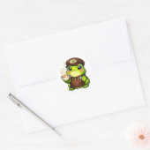 Sticker Rond Frog Barista (Enveloppe)
