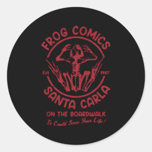 Sticker Rond Frog Comics Père Noël Carla Sur La Promenade