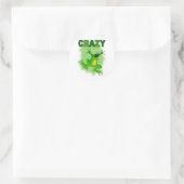 STICKER ROND FROG CRAZY (Sac)