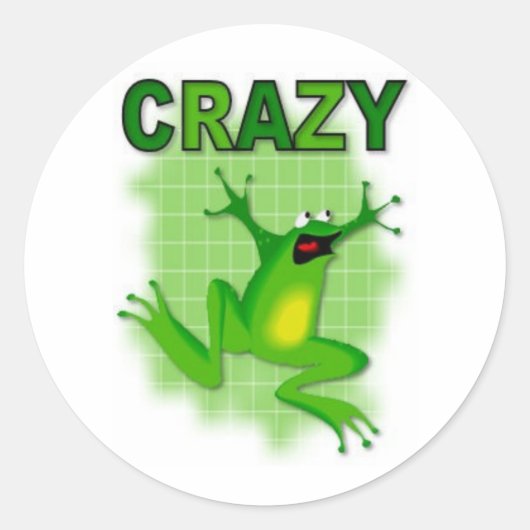 STICKER ROND FROG CRAZY (Devant)