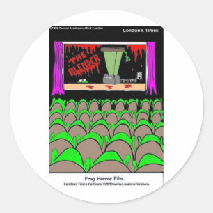 Sticker Rond Frog Horror Film Drôle Tee - shirt Mugs Cartes Plu