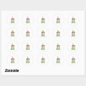 Sticker Rond Frog with Plumeria (Feuille)
