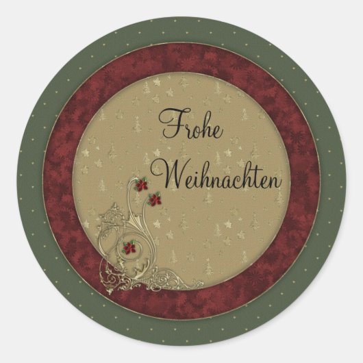 Sticker Rond Frohe Weihnachten (Devant)