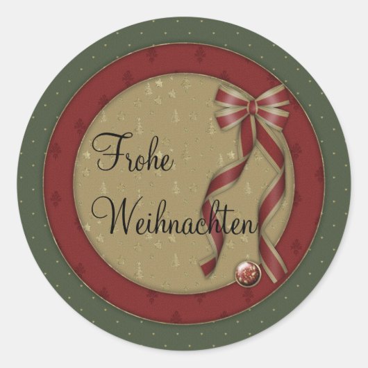 Sticker Rond Frohe Weihnachten (Devant)
