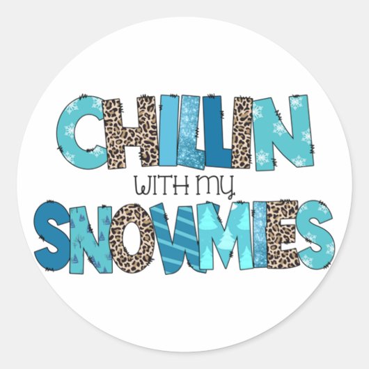 Sticker Rond froid avec mes neiges (Devant)