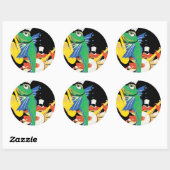 Sticker Rond Frolite de la côte Est (Feuille)