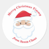 Sticker Rond From Santa Cute Customized Kids Christmas Gift (Devant)