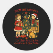 Sticker Rond From The Windows To The Walls Christmas Fun (Devant)