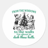 Sticker Rond From The Windows To The Walls Funny Christmas Tree (Devant)
