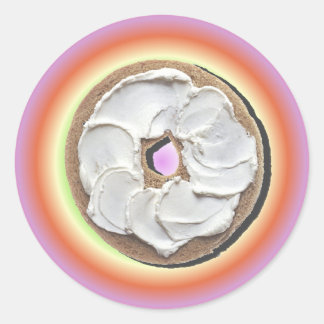 Sticker Rond Fromage Bagel & Crème