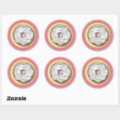 Sticker Rond Fromage Bagel & Crème (Feuille)