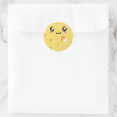 Sticker Rond Fromage bon Cute Kawaii (Sac)