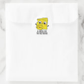 Sticker Rond Fromage De L'Ancien Bloc Funny Food Pun (Sac)