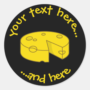 Sticker Rond Fromage jaune