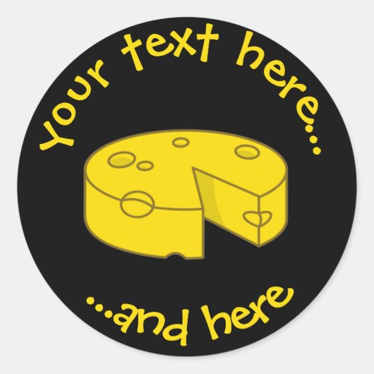 Sticker Rond Fromage jaune (Devant)