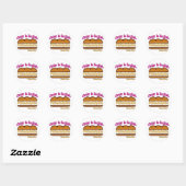 Sticker Rond Fromage Philly - Commande En Anglais (Feuille)