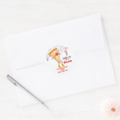 Sticker Rond Fromage Pizza Slice Drôle (Enveloppe)