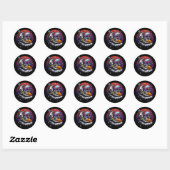 Sticker Rond Fromage Space Moon (Feuille)