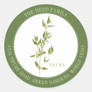 Sticker Rond FROMAGE THYME GRAND Enveloppe ronde - Vert