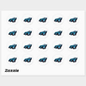 Sticker Rond Front Batmobile (Feuille)