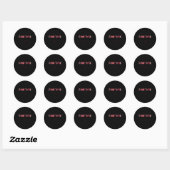 Sticker Rond Front Receptionist Desk Valentines Day Hostal Nurs (Feuille)