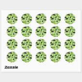 Sticker Rond Frontale de la Saint Patrick Collie Motif (Feuille)