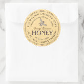 Sticker Rond Frontale en fleur d'orange Miel volant (Sac)