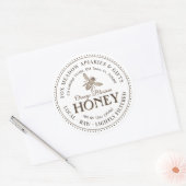 Sticker Rond Frontale en fleur d'orange Miel volant (Enveloppe)