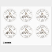 Sticker Rond Frontale en fleur d'orange Miel volant (Feuille)