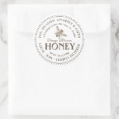 Sticker Rond Frontale en fleur d'orange Miel volant (Sac)