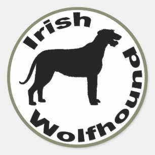 Sticker Rond Frontière irlandaise Wolfhound Circle
