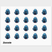 Sticker Rond Frostfire Shadow Knight – Blue Inferno Edition (Feuille)