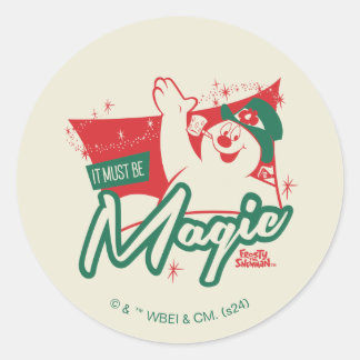 Sticker Rond Frosty le bonhomme de neige - Ça doit être magique