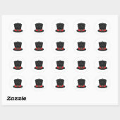 Sticker Rond Frosty Le Casquette Snowman (Feuille)